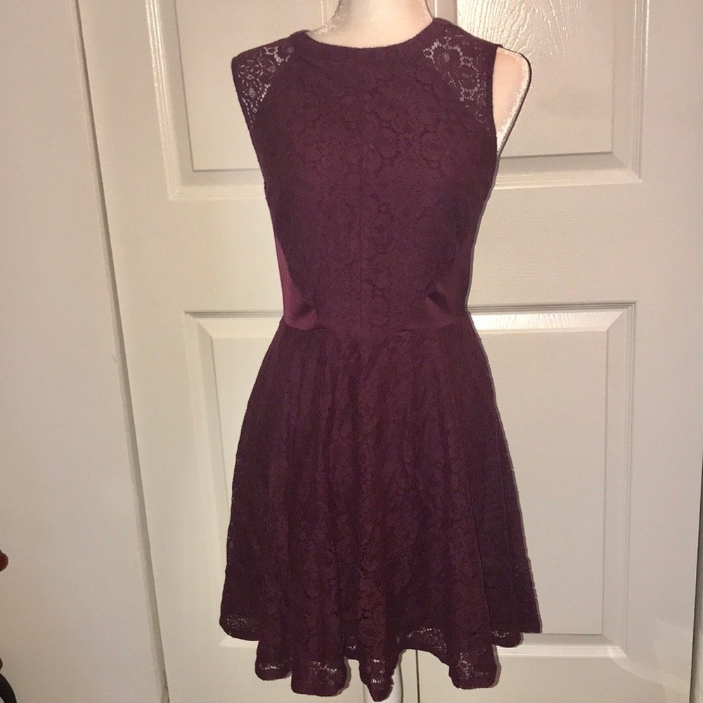 NWT THE LIMITED Floral lace purple dress